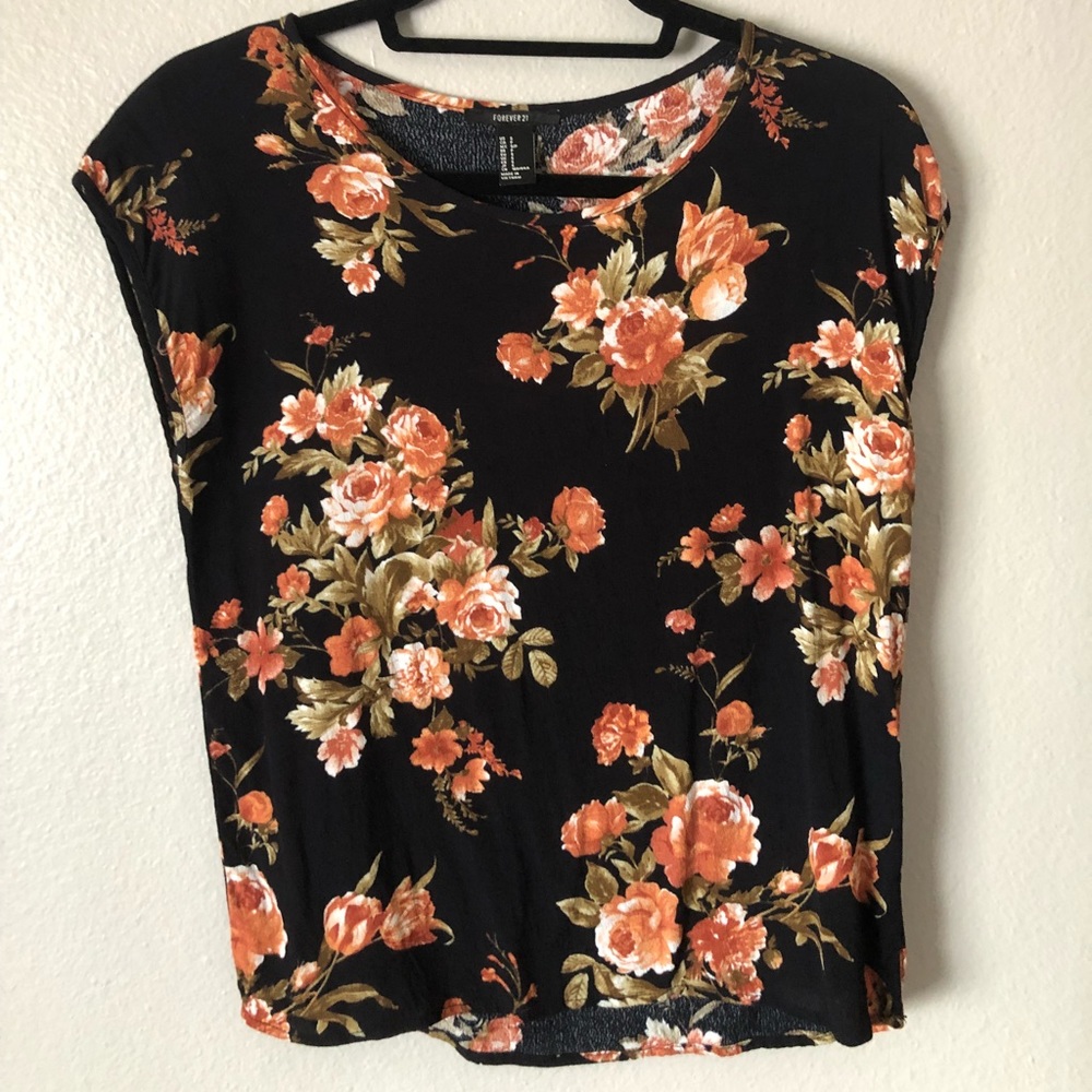 Forever 21 Rose Design shirt